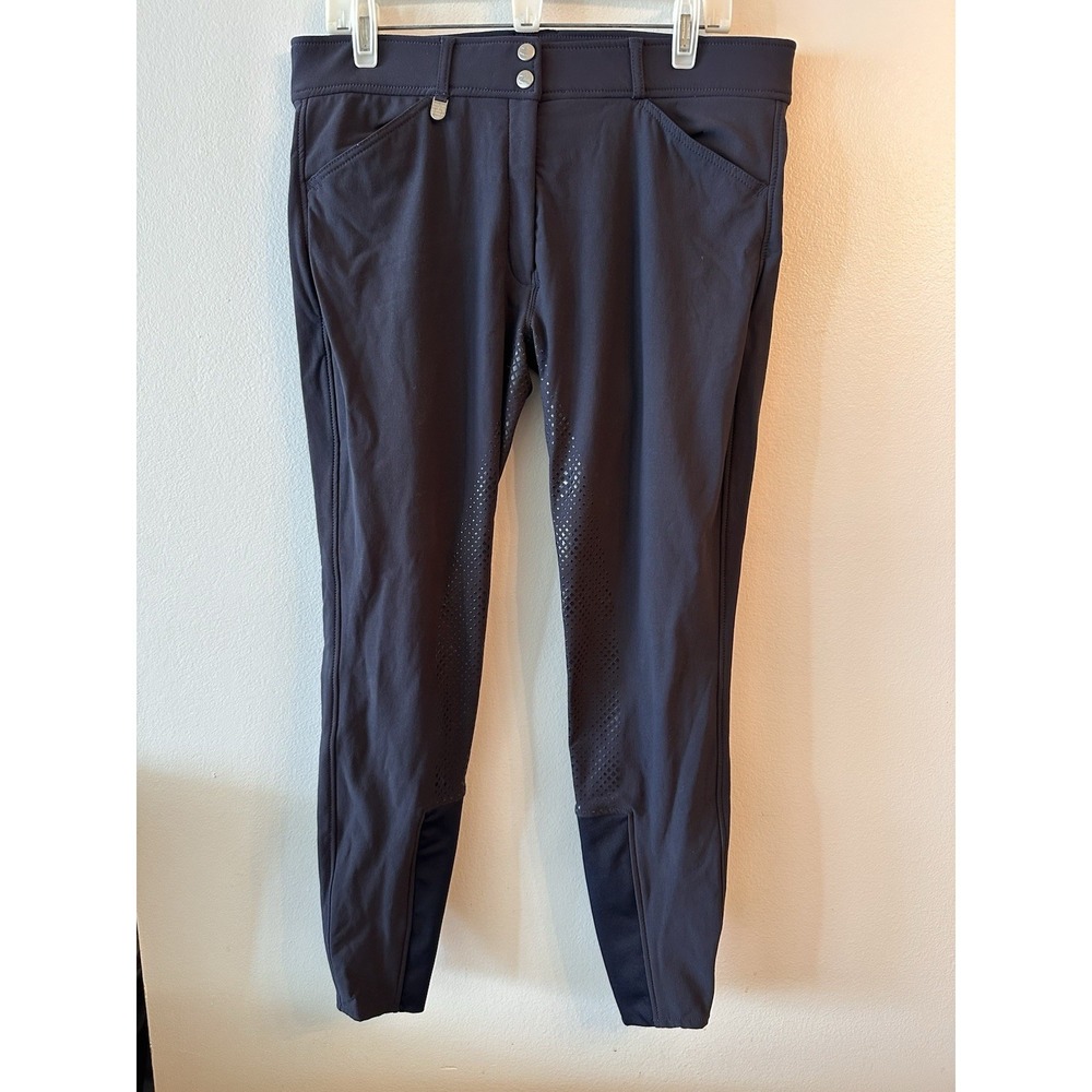 Horze Breeches Womens 32 US Grand Prix Silicone Full Seat Blue Equestrian Riding